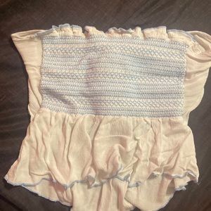 a tube top with ruffles